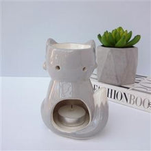 Load image into Gallery viewer, Ceramic Fox Wax Melter -Grey - OpulentScents
