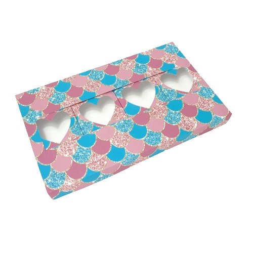 Snap Bar Boxes With Outer Gift Box - Pink Glitter Scales - OpulentScents