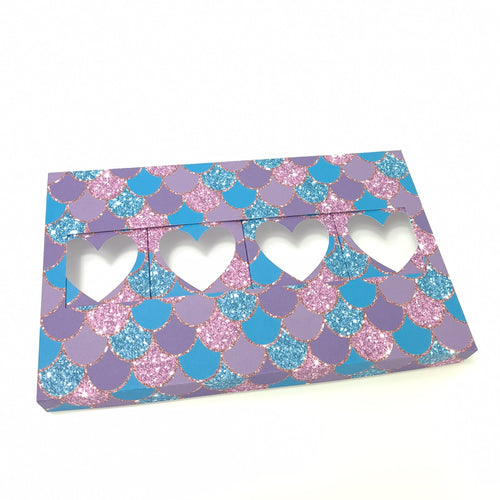 Snap Bar Boxes With Outer Gift Box - Purple/Blue/Pink Glitter Scales - OpulentScents