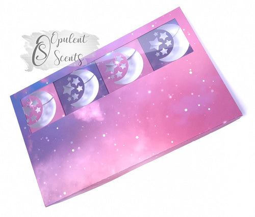 Wax melt snap bar boxes with outer gift box - Galaxy Design - OpulentScents